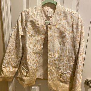 Chico’s blazer - tan design, new with tags!
